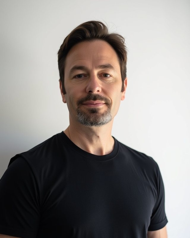 White Studio headshot example